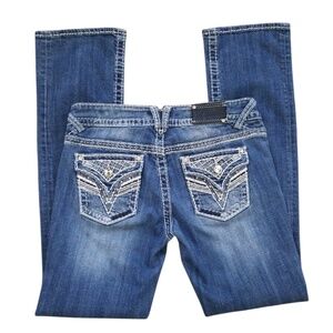 Vigoss Women's Rhinestone The New York Slim Boot‎ Jeans Size 5/6